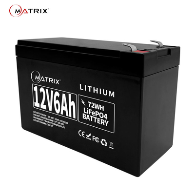 6Ah Lithium Iron Phosphate Battery Li-Ion Rechargeables Pack 12V