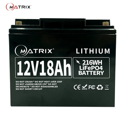 CCTV battery 12v deep cycle 12.8v 18ah long life Lifepo4 lithium battery pack